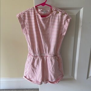 Jcrew / Crewcuts size 6. Pink and White Striped Romper